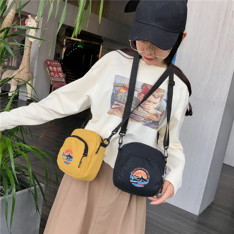 

Japanese Canvas Women Bags New Style Casual Messenger Bag Harajuku Style Ulzzang Small Square Bag Literary Simple Shoulder Bag