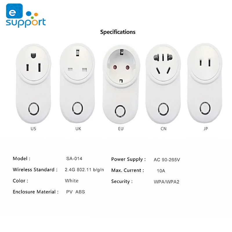 EWeLink SA 014 умная розетка ЕС Великобритания США WIFI 10A приложение голосовое