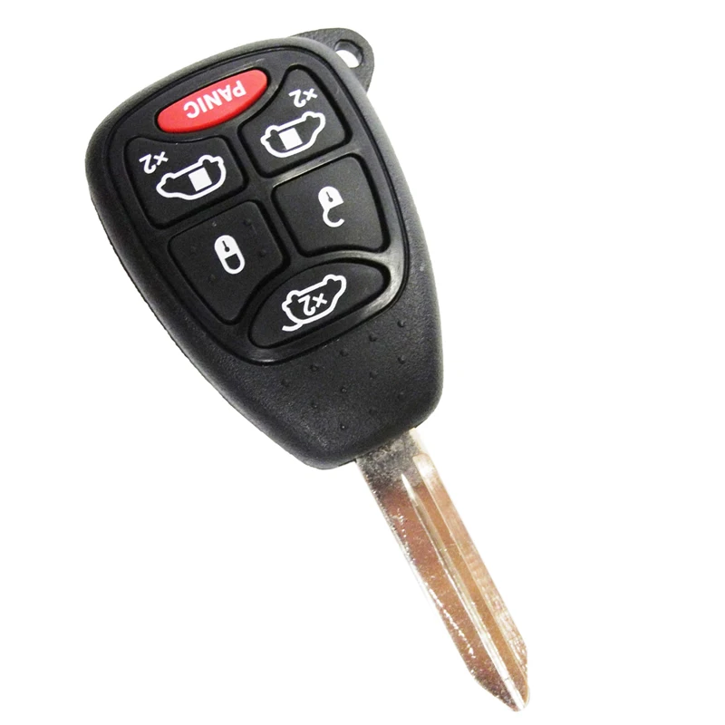 5 Buttons Panic Jingyuqin 3/4/5/6 Кнопки дистанционного Fob ключа автомобиля чехол Shell для Dodge Dakota Durango Зарядное устройство Jeep Grand Cherokee Chrysler 300 города - Цвет: 5 Buttons Panic