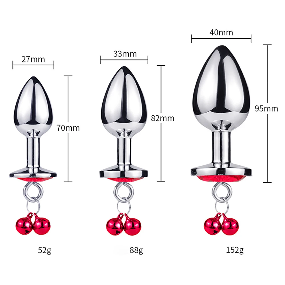 3 размера металлический кристалл Анальная пробка сердце/круглая форма база с