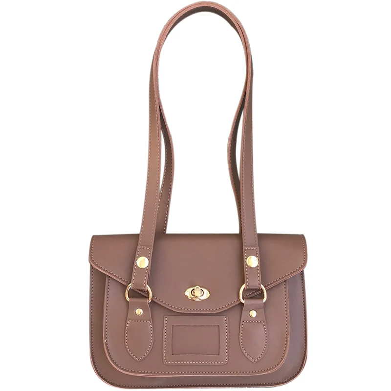 

2021 new college style Cambridge bag shoulder messenger bag retro British style one shoulder messenger small square bag female