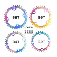 104bcd bicycle chain wheel 32t 34t 36t 38t round narrow wide chain wheel mtb bike chainring crankset tooth plate parts