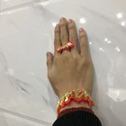 Акриловый именной браслет на заказ с кольцом, Набор браслетов с буквами на заказ, браслет и кольцо из нержавеющей стали для женщин
