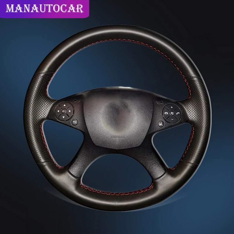 Оплетка на руль автомобиля чехол для Mercedes Benz W204 C Class 2007 2010 C280 C230 C180 C260 C200 C300|Чехлы