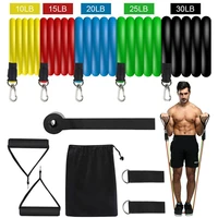 11pcsset resistance bands set latex exercise bands training exercise yoga tubes pull rope gym equipment for home bodybuilding