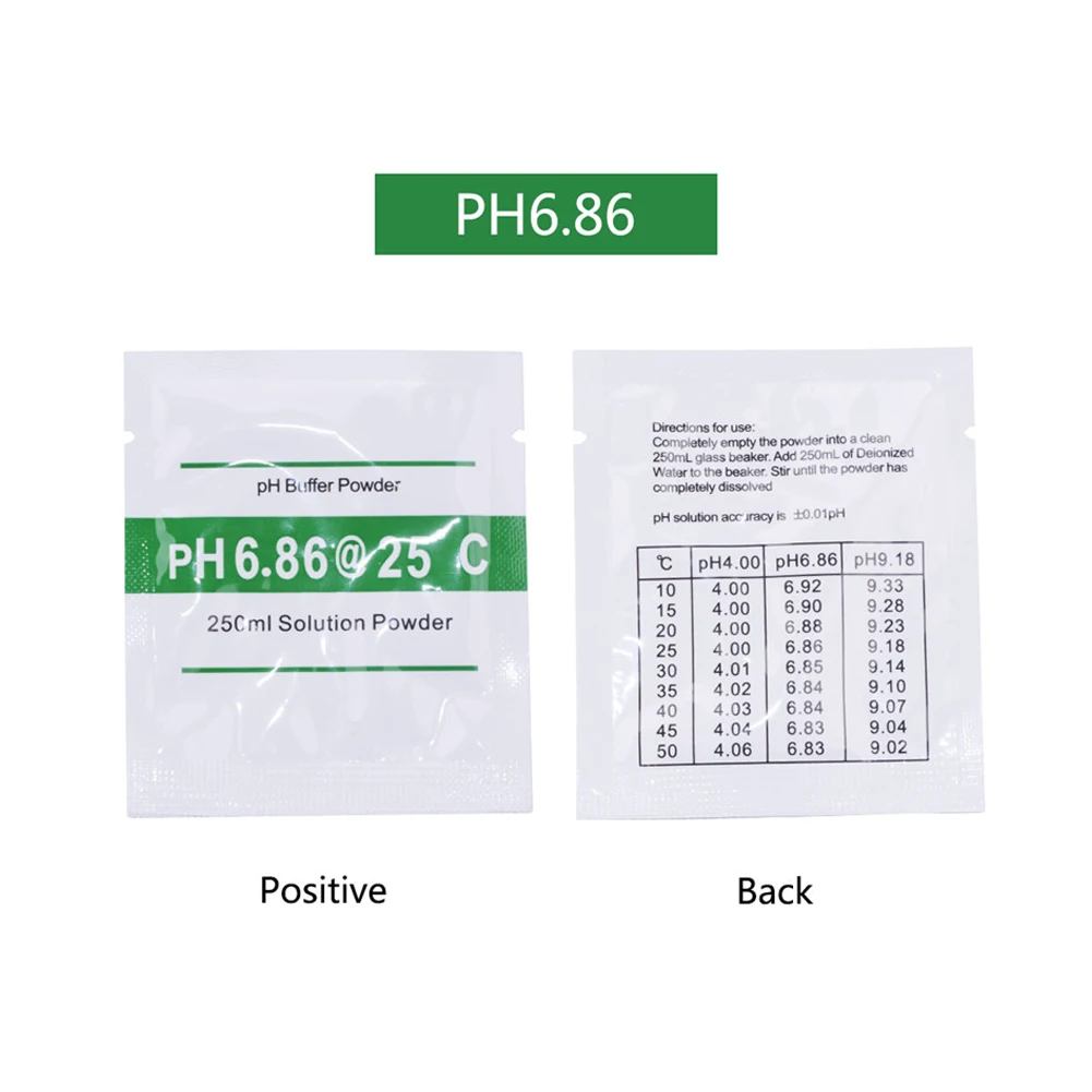 Yieryi 5 шт./лот PH буферный порошок Ph 4 01/6 86/7 0/9 18/10 0 измерение калибровочный раствор