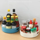 Многофункциональный вращающийся лоток, Удобный прочный контейнер большой емкости для хранения, органайзер для приправ и косметики для кухни и ванной комнаты