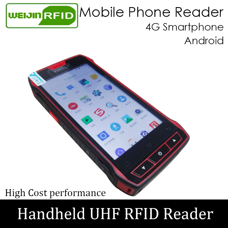 Ручной RFID считыватель UHF 4G портативный кодировщик смартфона EPC C1G2 ISO18000 6c
