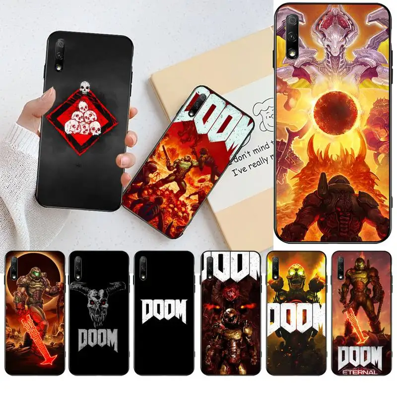 

YJZFDYRM skull game Doom Luxury Unique Design Phone Cover for Huawei Honor 30 20 10 9 8 8x 8c v30 Lite view pro