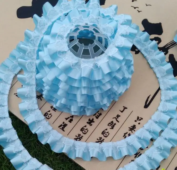 1 м из тюля с кружевной отделкой Цвета: желтый оранжевый ткани 2 5 см украшение