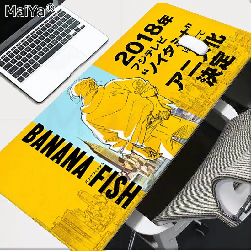 

Maiya New Design Banana Fish Anime gamer play mats Mousepad Free Shipping Large Mouse Pad Keyboards Mat