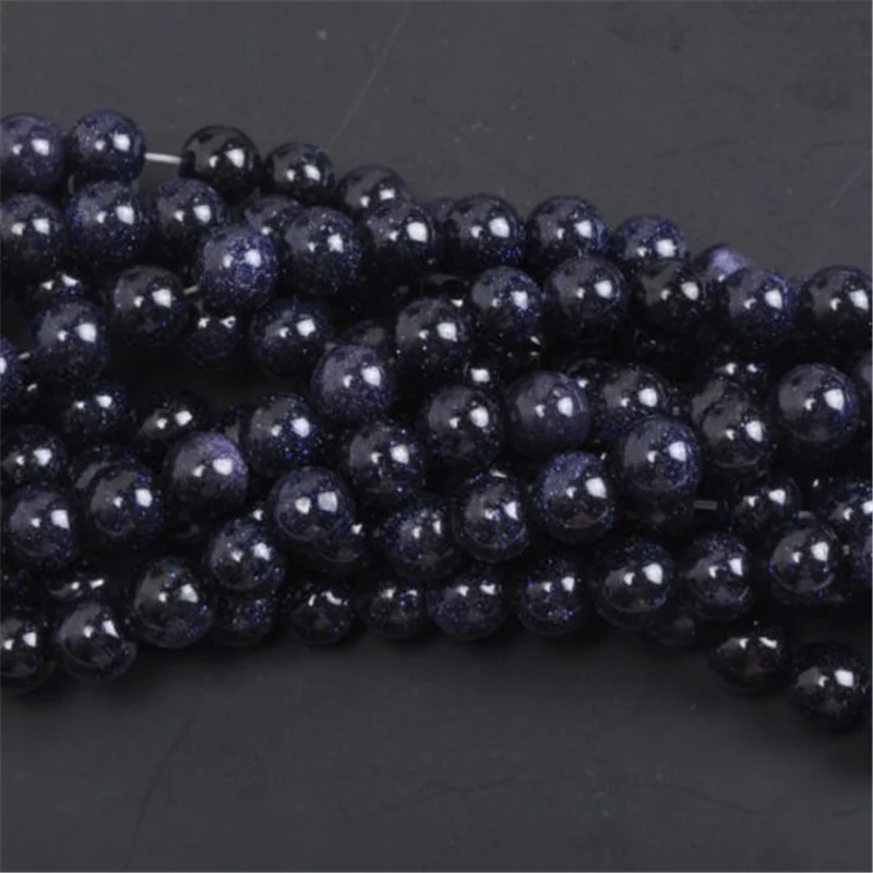 

Natural Blue sand Bead Diy for Bracelet Necklace Pendants Earrings Making
