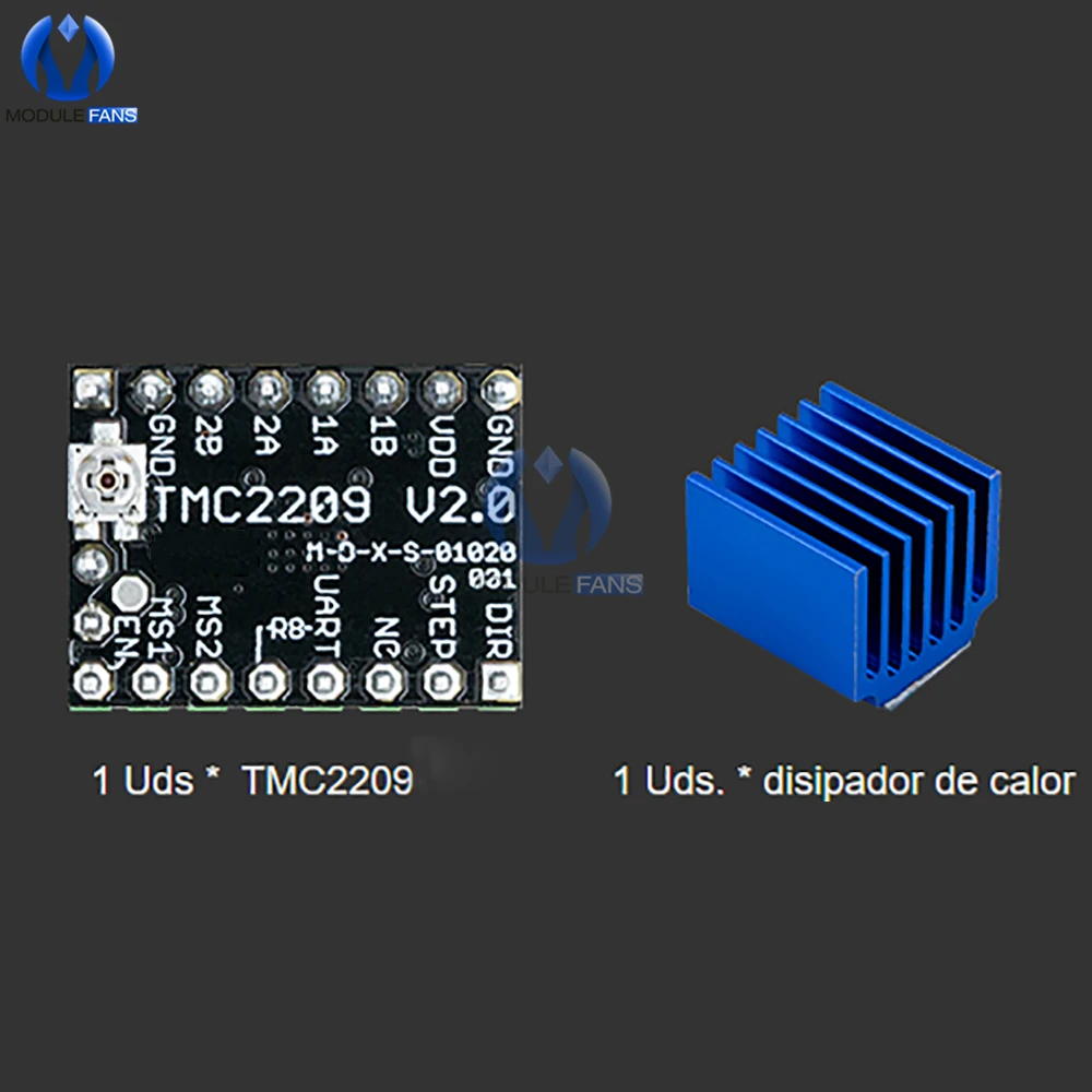 Драйвер для шагового двигателя 3D-принтера TMC2209 StepStick детали 2 5 А UART сверхтихий SGen_L