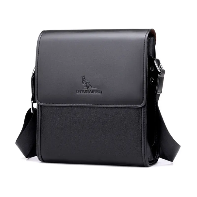 New Luxurious Men Messenger Bag Man Business Bag Crossbody Shoulder Bags Quality Brand Bag for Male Capacity Casual HandBag - Цвет: Black