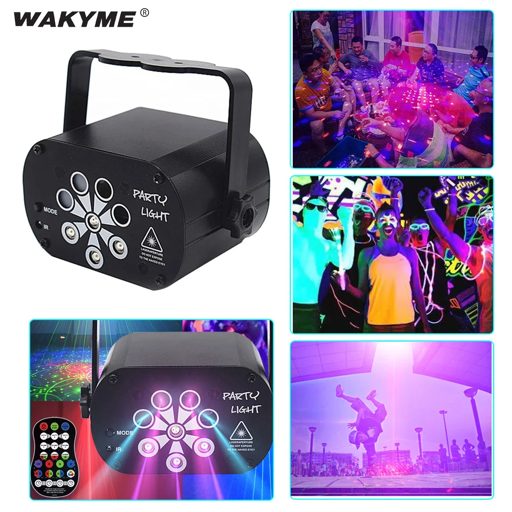 

Светодиодный диско-светильник с 120 узорами, 5 в пост. Тока