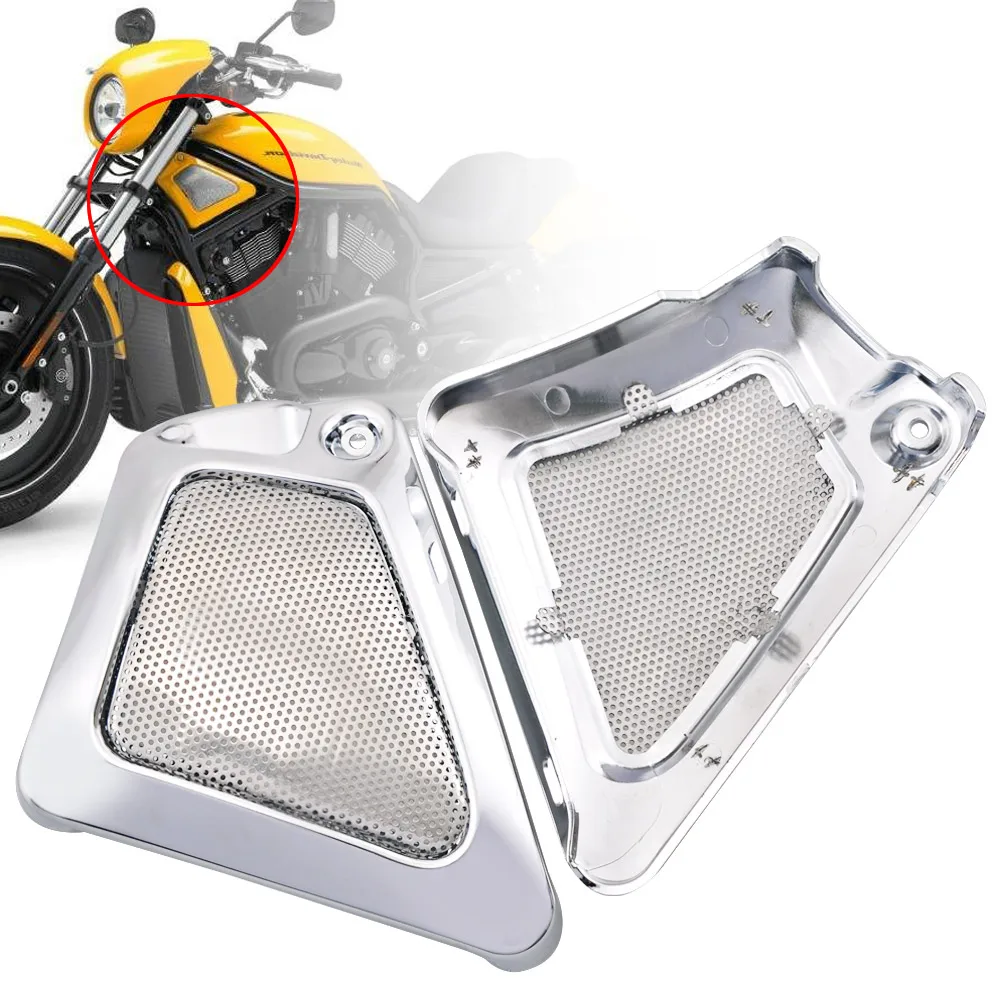 МОТОЦИКЛ хром Airbox боковая рамка Крышка передняя панель крышка для 02 17 Harley VRSCA VRSCB