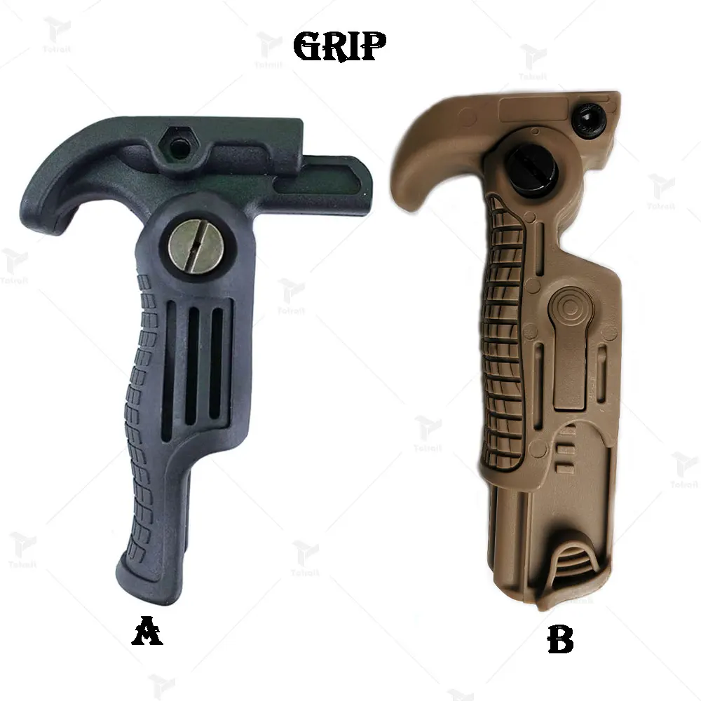 

TOtrait Polymer Airsoft Pistol Grip Folding Grip Handle for 0-21mm Rail Fit Water Gun Nerfly T43 Hunting Accessories