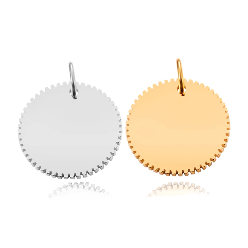 10 шт./лот 20 мм круглая Экипировка из нержавеющей стали в стиле панк