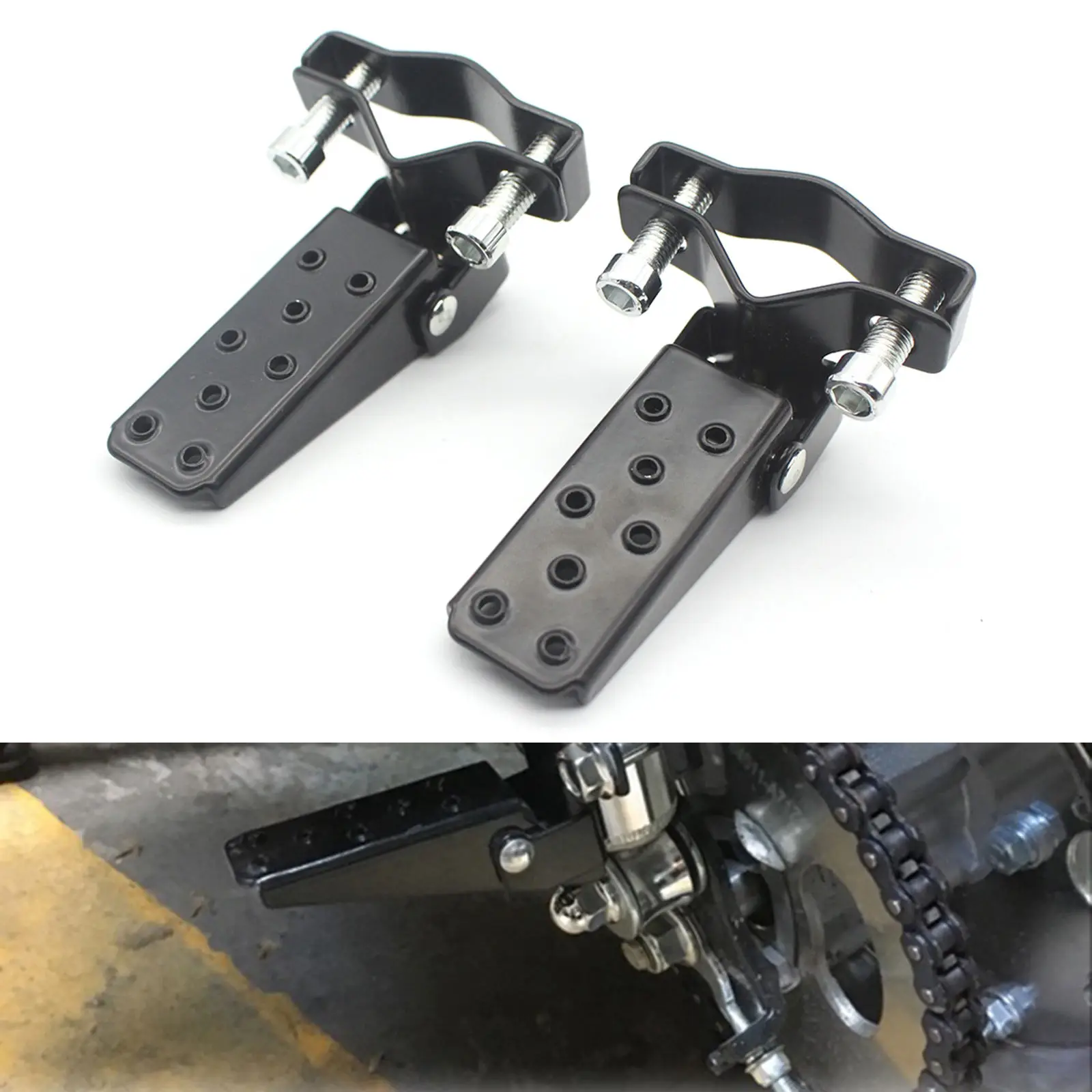 

1Pair Motorcycle Footrests Pedals 25mm-30mm Accessory Spare Parts Durable