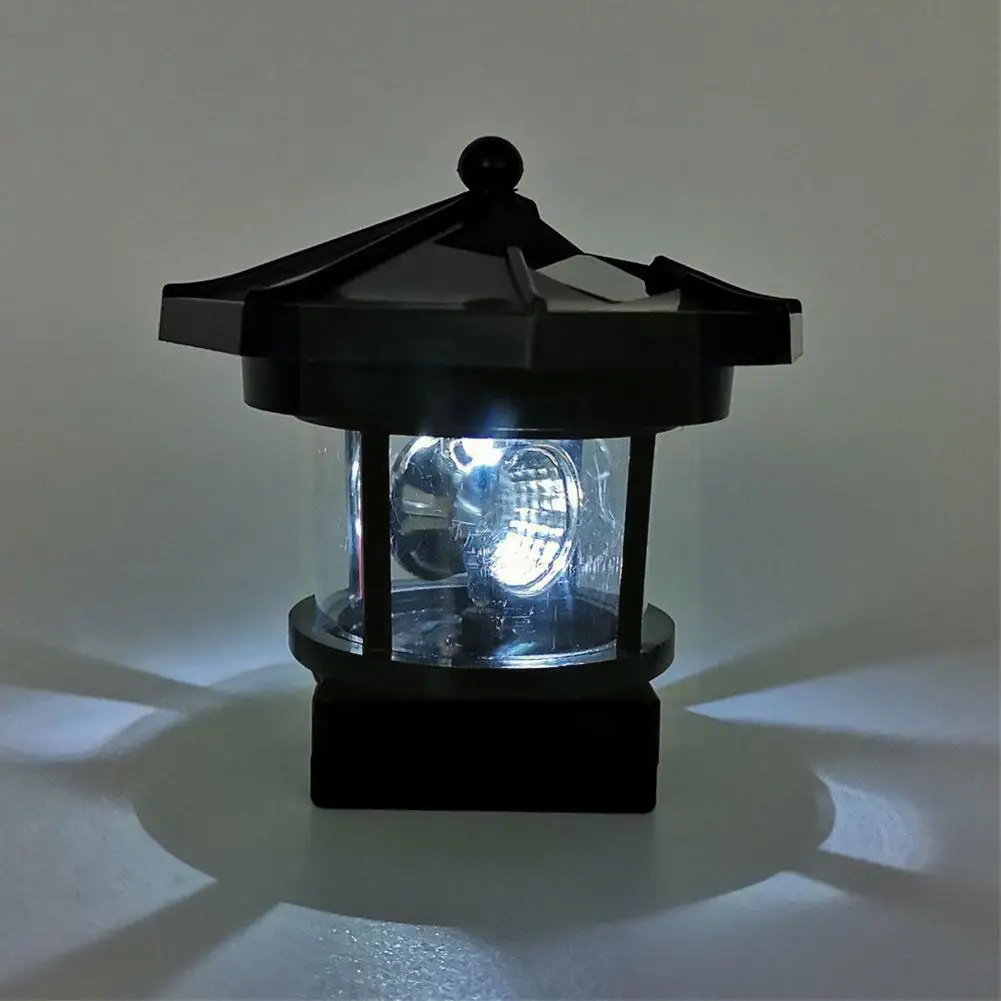 

Casual Lighthouse Led Solar Revolving Light Outdoor Waterproof Decoration Light Induction Tower Courtyard Whirling Landscap S6c2