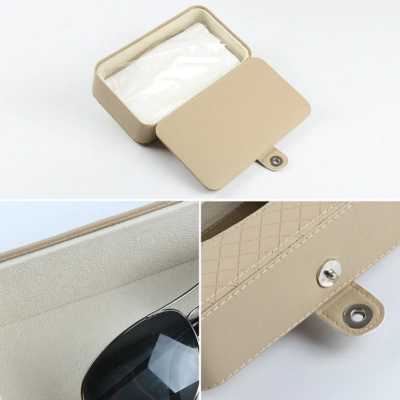 Кожаная автомобильная коробка для салфеток автомобильный солнцезащитный