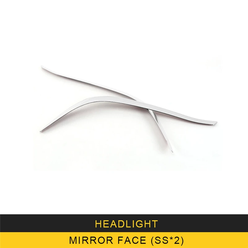 

CARMANGO Car Styling Front Headlight Chrome Cover Trim Frame Sticker Exterior Accessories for Toyota Land Cruiser 200 2016-2018