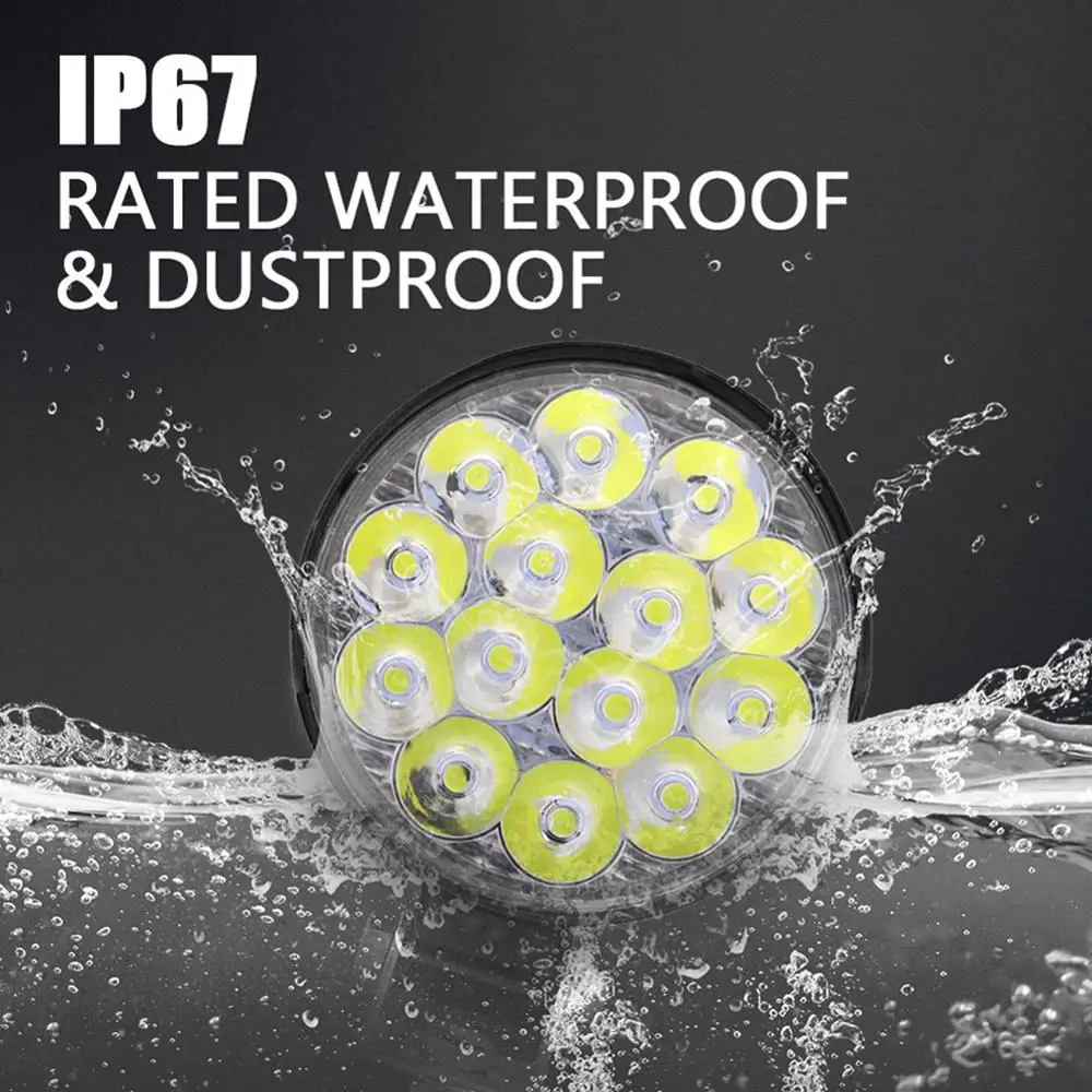 4 шт. 42 Вт круглый светодиодный рабочий светильник Точечный 14 полосные лампы для