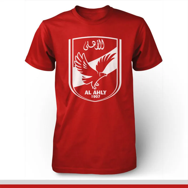 Camiseta de fútbol Al Ahly de Egipto para hombre, camisa con estampado de Alhy de África, camiseta de manga corta, 2018