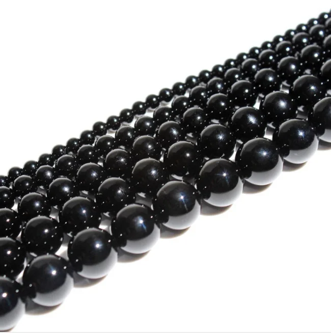 Материал изделия: натуральный черный агат очаровательный камень свободные бусины для изготовления ювелирных изделий