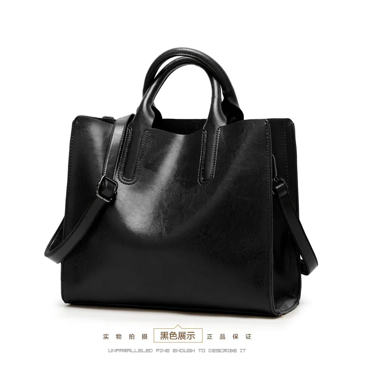 Genuine leather Women handbags New handbags Cross-border goods Simple handbag Ms. Briefcase Shoulder Messenger