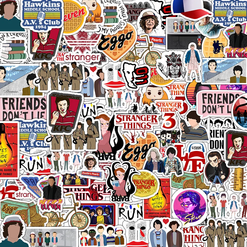 50pcs pack waterproof stranger things stickers skateboard suitcase snowboard fridge phone laptop sticker kids reward classic toy buy at the price of 3 29 in aliexpress com imall com
