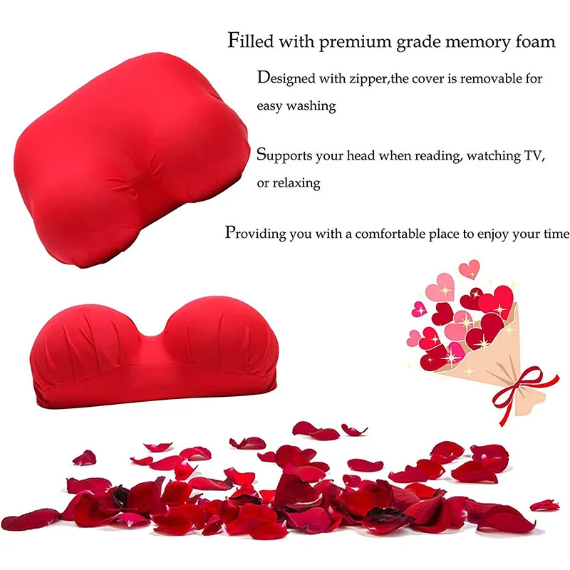 

Latex Chest Pillow Boobs Breasts Pillow Cushion Memory Foam Ergonomic Massage Decorative Pillows Cushions With Pillowcases Cover