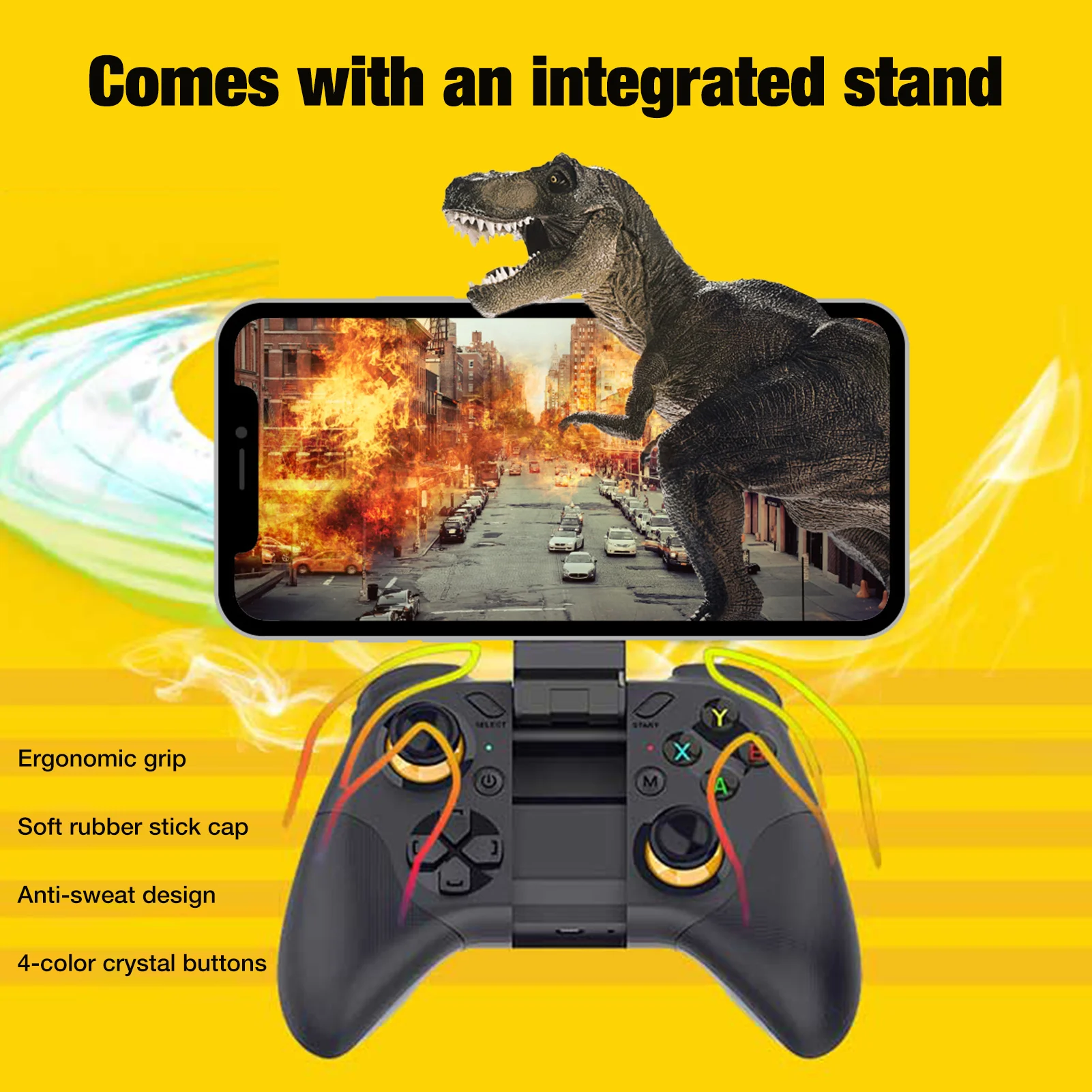 

Wireless Game Controller Bluetooth Gamepad For IOS Android PC Gyroscope Dual Vibration Motor Bluetooth Gamepad Drop Shipping