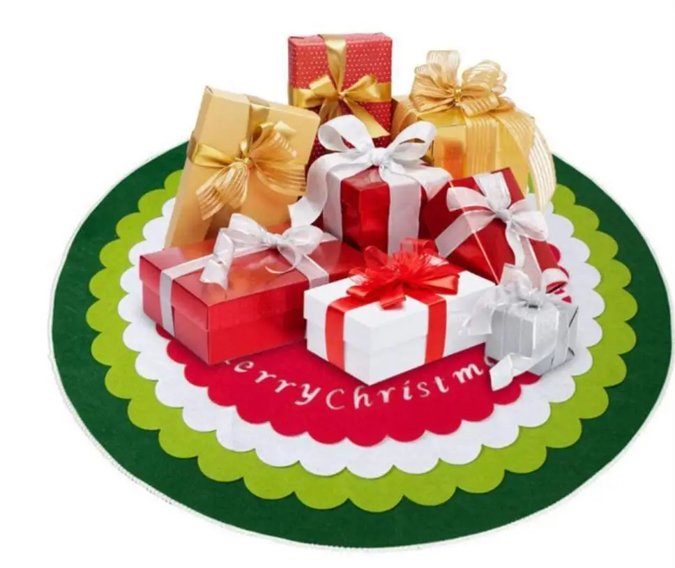 

Christmas Tree Skirt English Letters Christmas Tree Bottom Apron Christmas Decorations christmas gift decorations