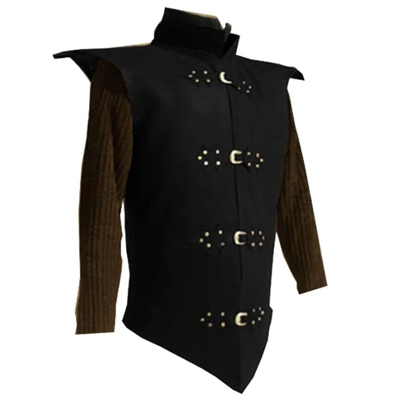 Средневековый Охотник Робин воин Костюм викинга кожаная броня мужской жилет в