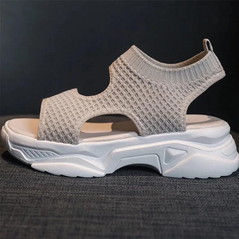 MCCKLE / женские сандалии с открытым носком женская дышащая обувь на резинке сеткой