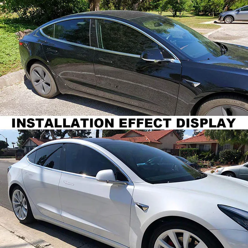 Dasbecan 4 шт. 3D ПУ протектор наклейки для Tesla модель 3 дверные ручки обёрточная бумага