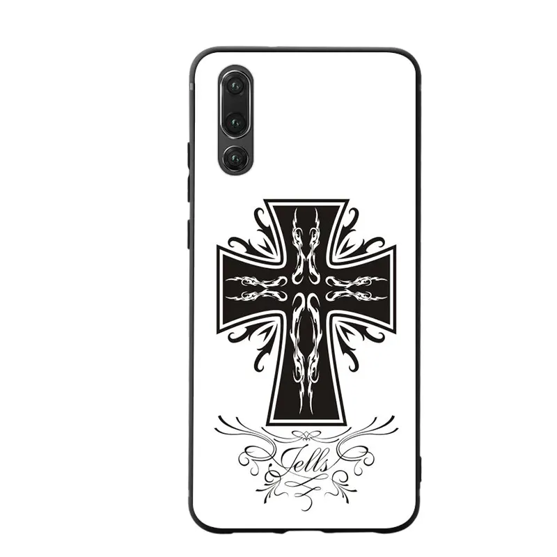 RKQ Модный мягкий чехол для телефона с перекрестной татуировкой huawei PSmart P10 P20 P30 Lite