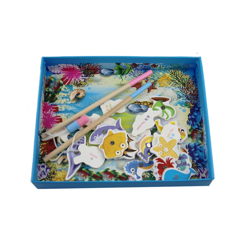Бесплатная доставка детская деревянная морская биологическая рыболовная