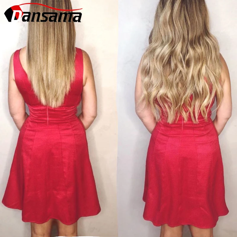 

Удлинители волос Dansama с зажимом, 24 дюйма, синтетические плетеные волосы, волнистые волосы для тела, слитные волосы для вязания кроше, блонд, О...