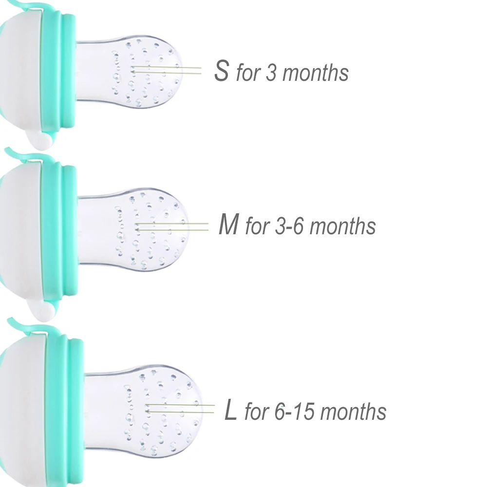 Long Handle Baby pacifier Fresh Food Nibbler Kids Fruit Feeder Nipples Feeding Nipple Teat Pacifier Bottles Safe Supplies | Мать и