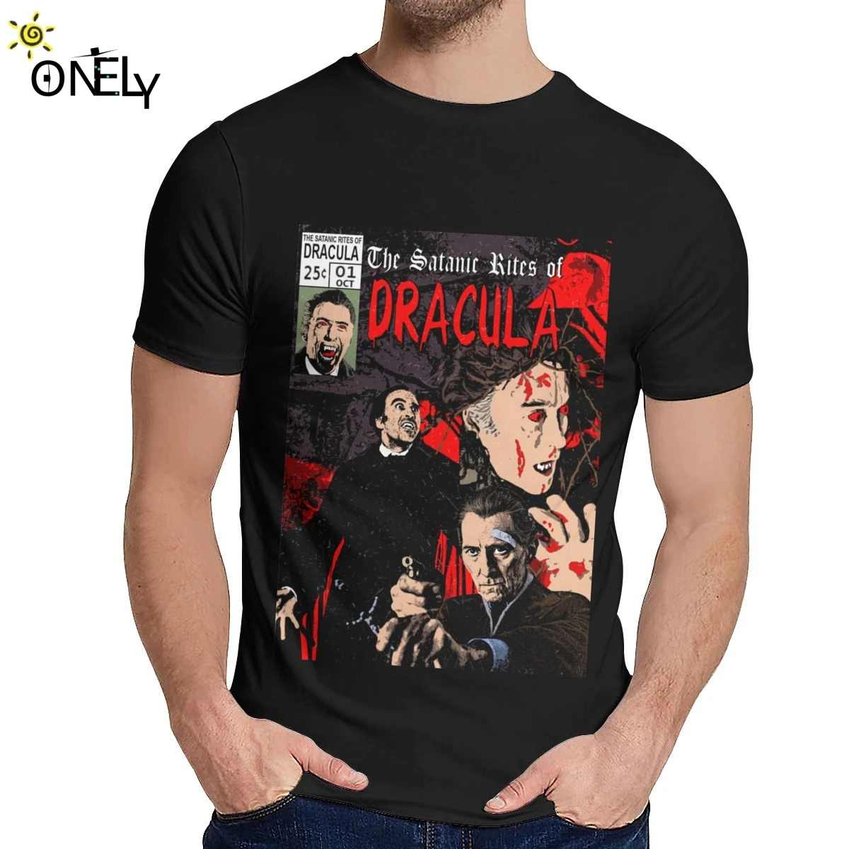 

Футболка сатанинский ритуал Дракулы, летняя Мужская хлопковая футболка с круглым вырезом, S-6XL, размера плюс, с коротким рукавом