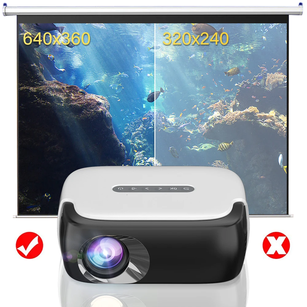 VEIDADZ RD860 Мини светодиодный портативный проектор для фильмов 640*360 пикселей с