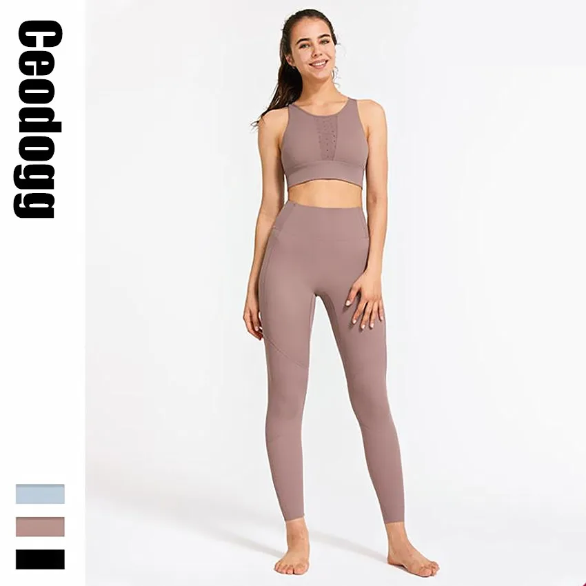 Женский костюм qiu dong для фитнеса йоги и брюк оптовая продажа с высокой талией