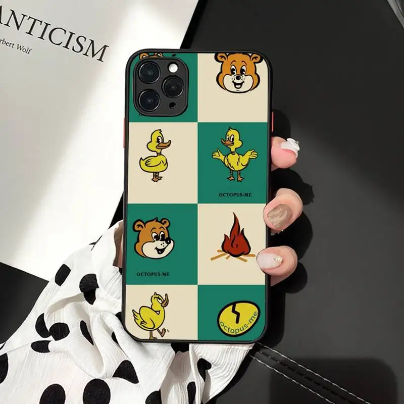 

The story of the little bear and the little duck Phone Case Matte Transparent for iPhone 7 8 11 12 s mini pro X XS XR MAX Plus