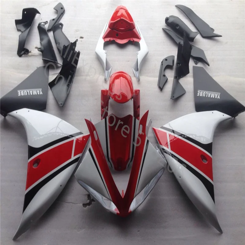 

Custom Fairings For YAMAHA YZF R1 2009 2010 2011 2012 red white black Fairing YZF R1 09 10 11 12 Injection molded Fairing