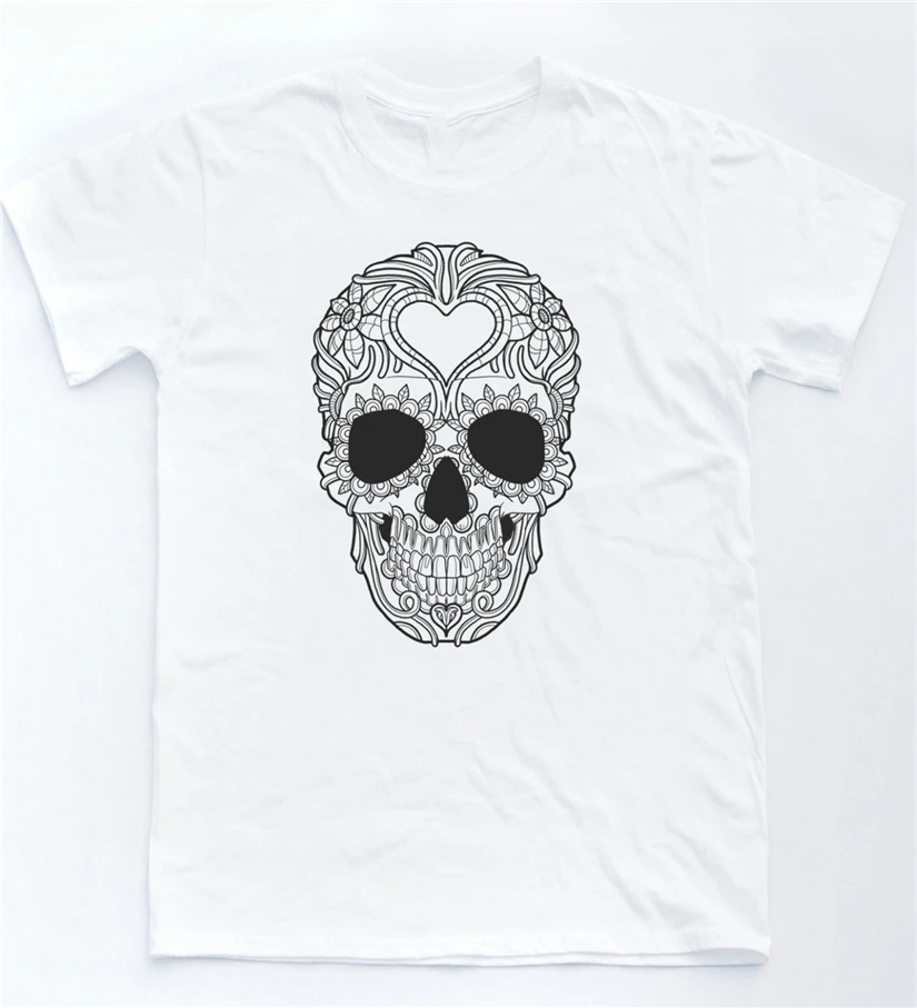 Мексиканский милый череп футболка тату хна инди хипстер винтажный Ретро Топ