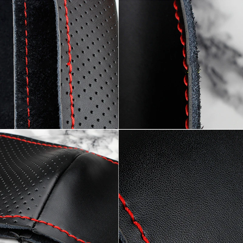 

Car Steering Wheel Leather Wrap DIY Suture Braided Decora Cover For Subaru Forester 2019-21 XV 2018-20 Car Interior Accessories
