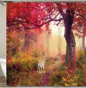 Сценическая версия, многостильная 3D занавеска для душа с крючками, занавеска для ванной, водонепроницаемая влагостойкая занавеска для ванной s или коврик