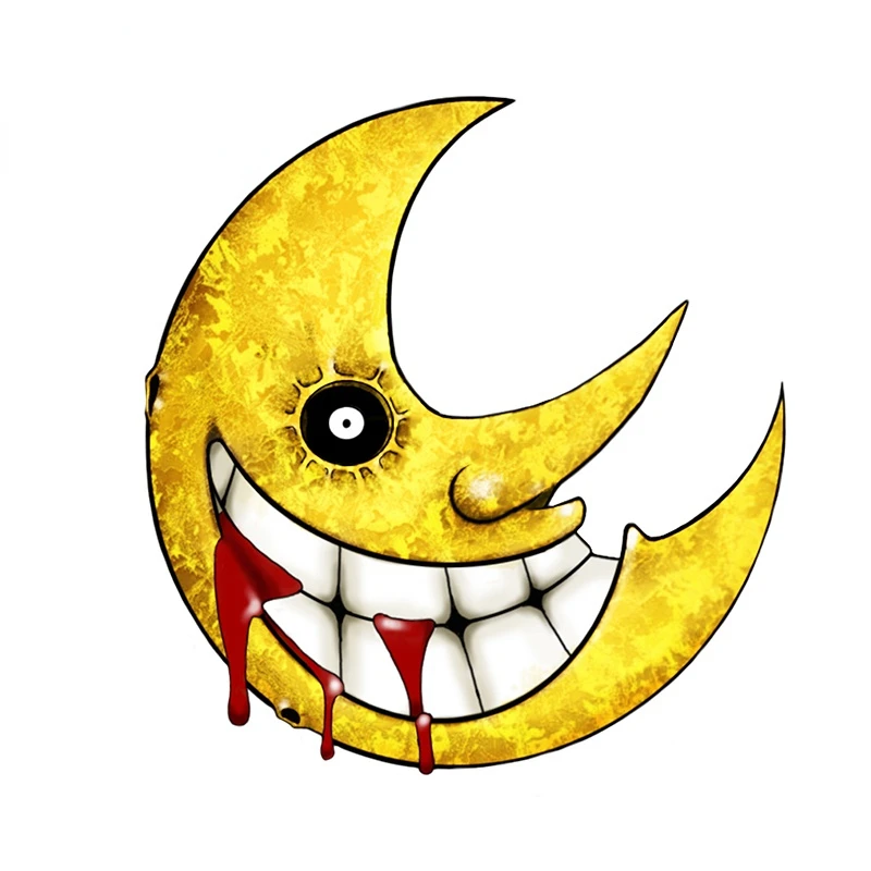 

W-0263 Anime Soul Eater Moon Modeling Decorative Car Stickers PVC Auto Window Bumper Cover Scratches Quality Waterproof Decals